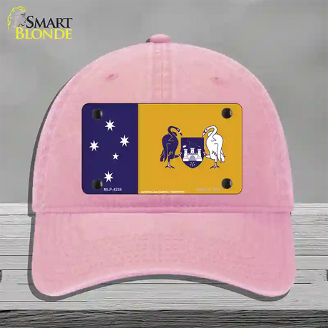 Australia Capital Territory Novelty License Plate Hat Unconstructed Cotton / Pink