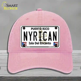 Nyrican Puerto Rico Novelty License Plate Hat Unconstructed Cotton / Pink