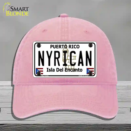 Nyrican Puerto Rico Novelty License Plate Hat Unconstructed Cotton / Pink