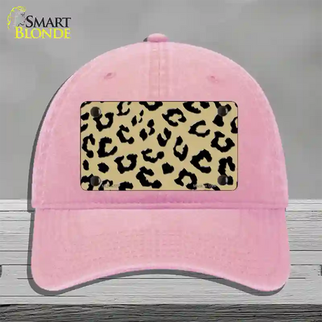 Gold Black Cheetah Novelty License Plate Hat Unconstructed Cotton / Pink