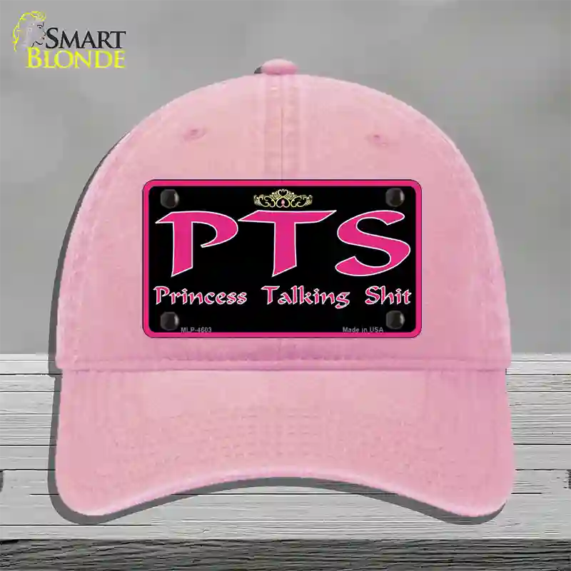 P.T.S. Novelty License Plate Hat Unconstructed Cotton / Pink