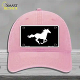 Running Horse Novelty License Plate Hat Unconstructed Cotton / Pink