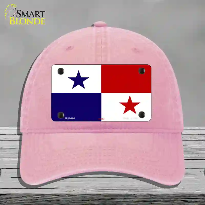 Panama Flag Novelty License Plate Hat Unconstructed Cotton / Pink