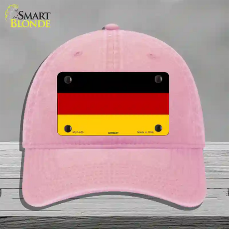 Germany Flag Novelty License Plate Hat Unconstructed Cotton / Pink