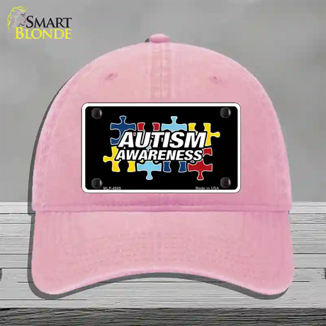 Autism Awareness Novelty License Plate Hat Sign Unconstructed Cotton / Pink