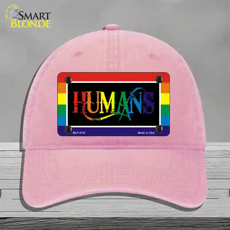 Humans Novelty License Plate Hat Unconstructed Cotton / Pink