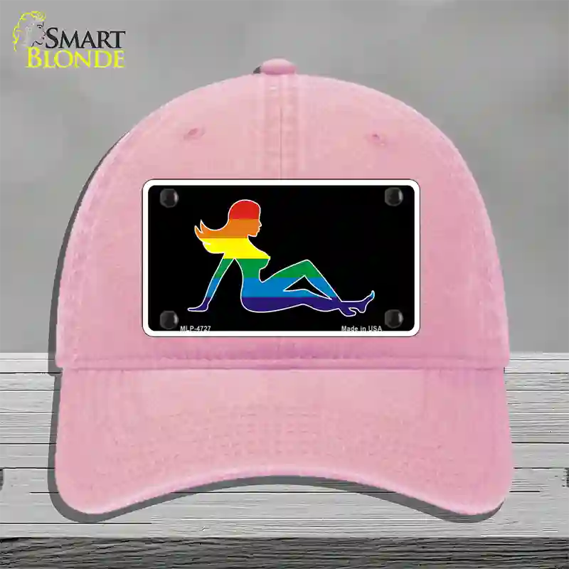 Mud Flap Girl Novelty License Plate Hat Unconstructed Cotton / Pink