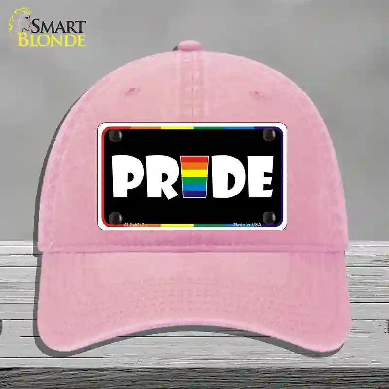 Pride Novelty License Plate Hat Unconstructed Cotton / Pink