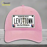 Levittown Puerto Rico Novelty License Plate Hat Unconstructed Cotton / Pink