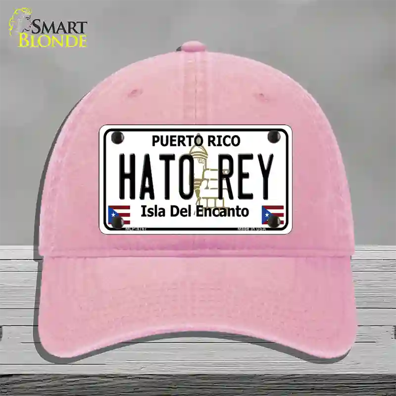 Hato Rey Puerto Rico Novelty License Plate Hat Unconstructed Cotton / Pink