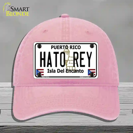 Hato Rey Puerto Rico Novelty License Plate Hat Unconstructed Cotton / Pink