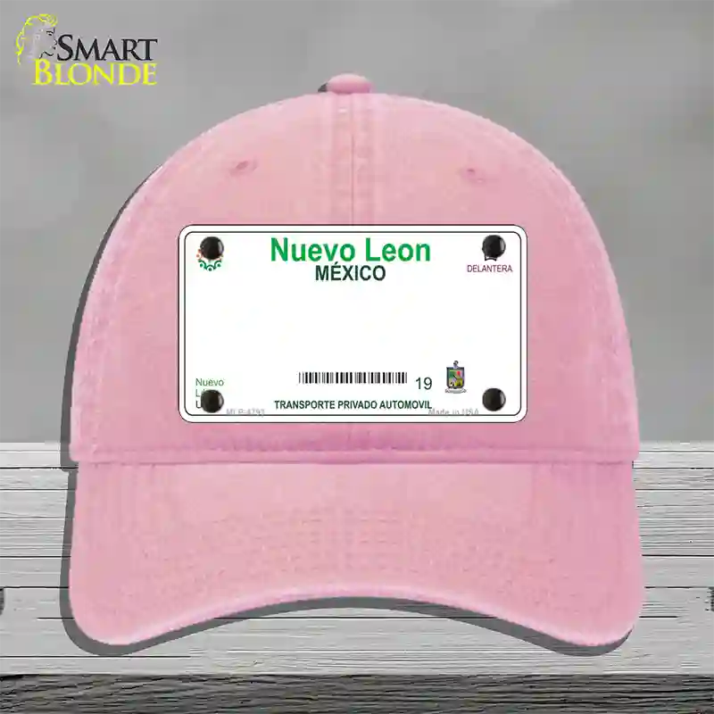 Nuevo Leon Mexico Blank Novelty License Plate Hat Unconstructed Cotton / Pink