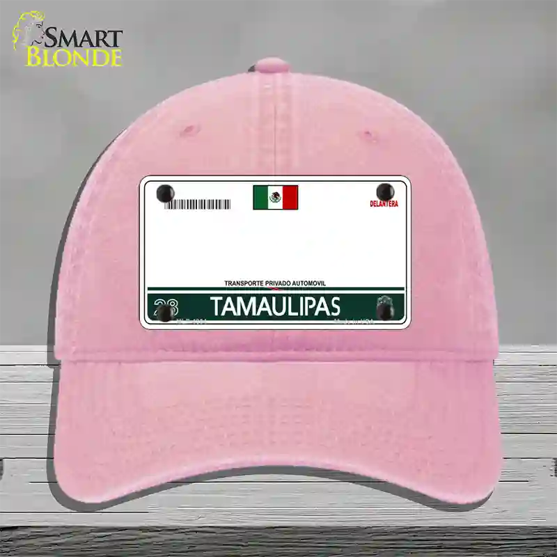 Tamaulipas Mexico Blank Novelty License Plate Hat Unconstructed Cotton / Pink