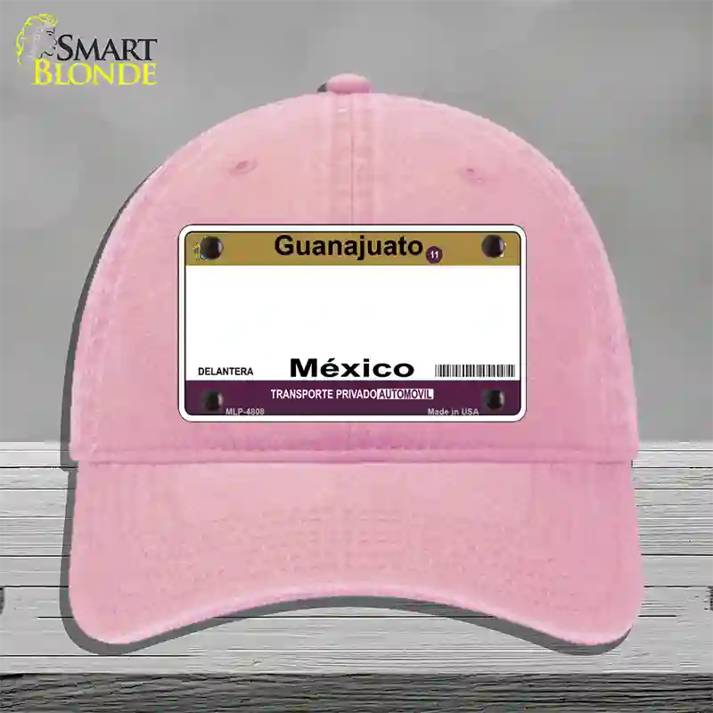 Guanajuato Mexico Blank Novelty License Plate Hat Unconstructed Cotton / Pink