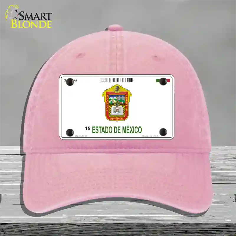 Estado De Mexico Novelty License Plate Hat Unconstructed Cotton / Pink