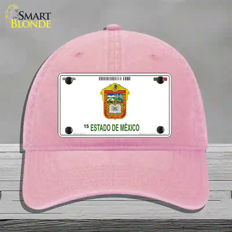 Estado De Mexico Novelty License Plate Hat Unconstructed Cotton / Pink