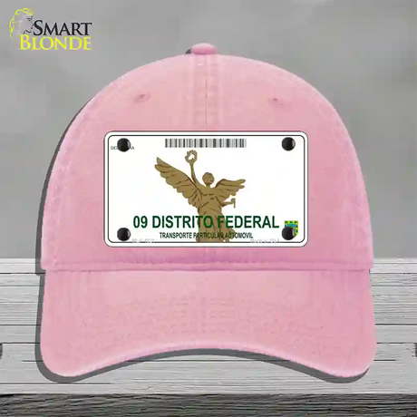 Distrito Federal Mexico Blank Novelty License Plate Hat Unconstructed Cotton / Pink