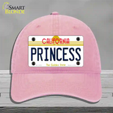 Princess California Novelty License Plate Hat Unconstructed Cotton / Pink