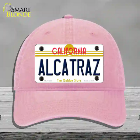 Alcatraz California Novelty License Plate Hat Unconstructed Cotton / Pink