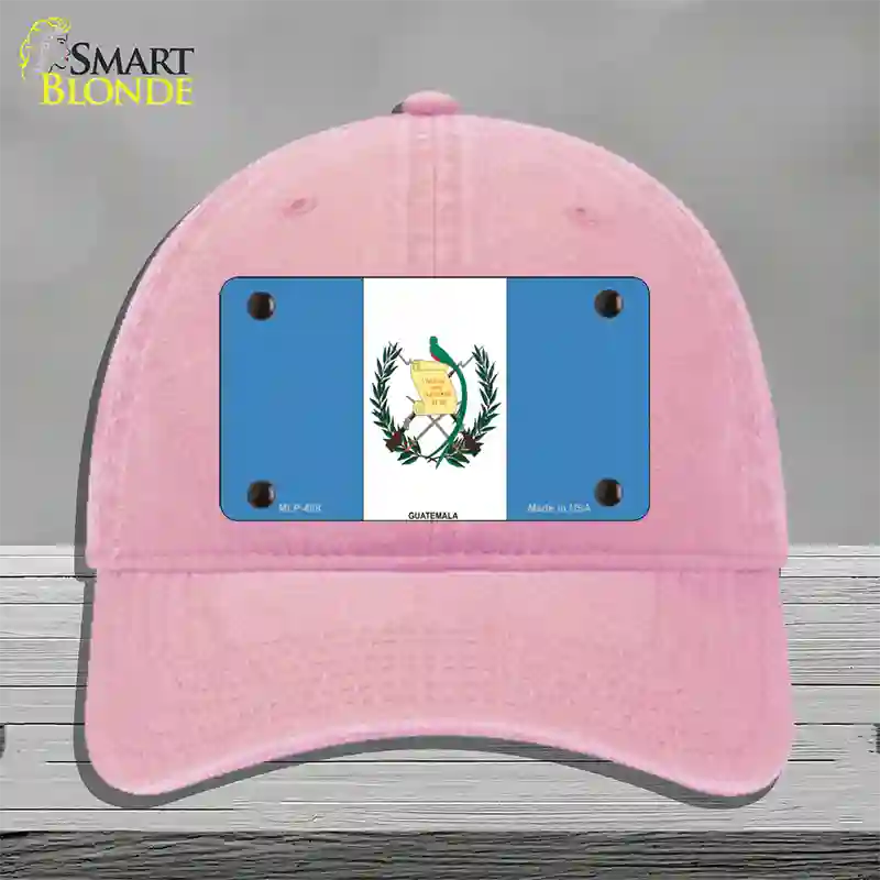 Guatemala Flag Novelty License Plate Hat Unconstructed Cotton / Pink