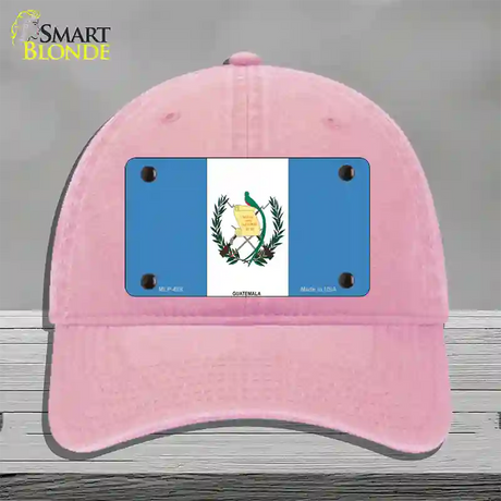 Guatemala Flag Novelty License Plate Hat Unconstructed Cotton / Pink