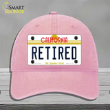 Retired California Novelty License Plate Hat Unconstructed Cotton / Pink