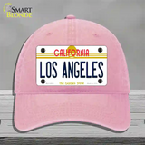 Los Angeles California State Novelty License Plate Hat Unconstructed Cotton / Pink