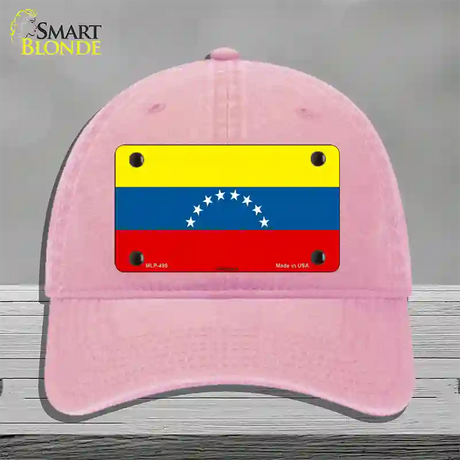 Venezuela Novelty License Plate Hat Unconstructed Cotton / Pink