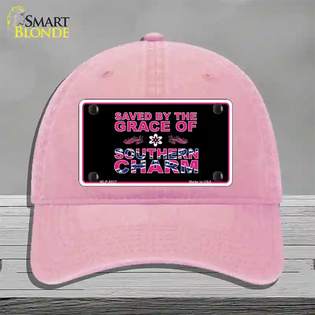 Southern Charm Novelty License Plate Hat Unconstructed Cotton / Pink