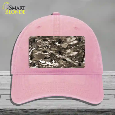 Leaf Camouflage Novelty License Plate Hat Unconstructed Cotton / Pink