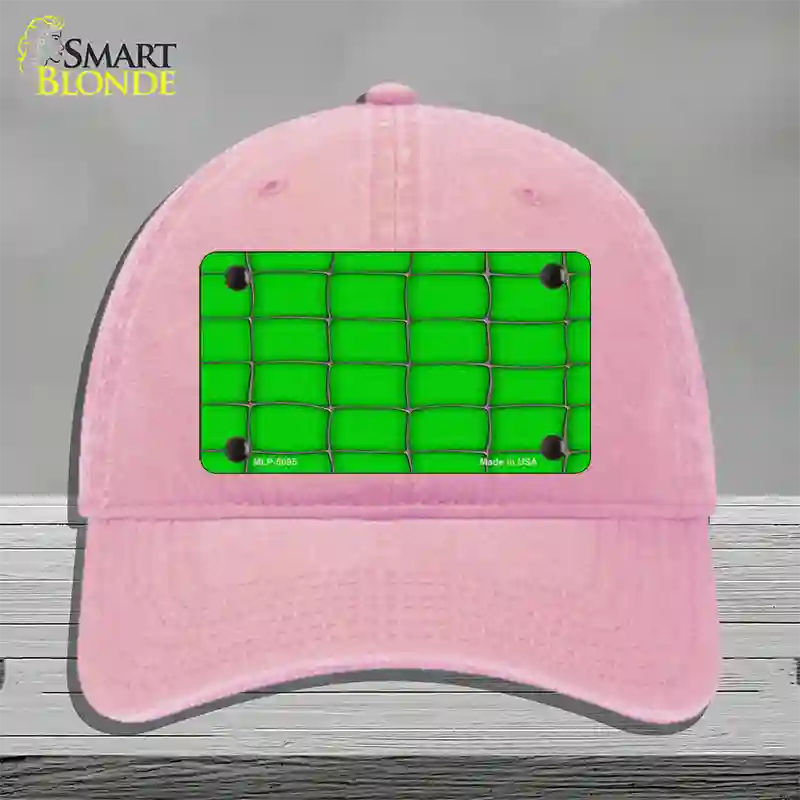 Web Green Novelty License Plate Hat Unconstructed Cotton / Pink