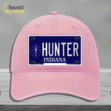 Hunter Indiana State Novelty License Plate Hat Unconstructed Cotton / Pink