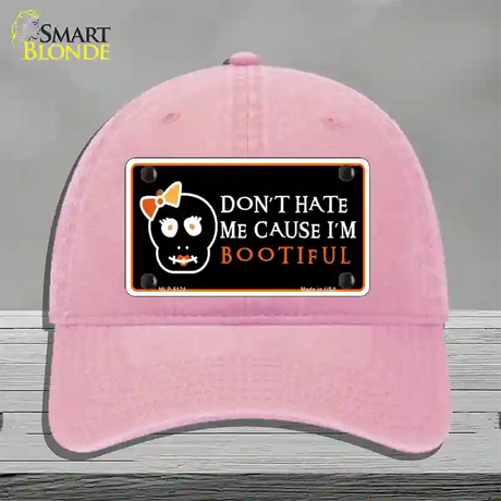 Cause Im Bootiful Novelty License Plate Hat Unconstructed Cotton / Pink