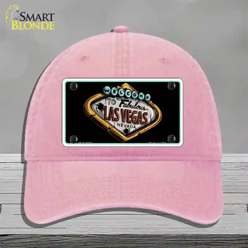 Welcome To Las Vegas Novelty License Plate Hat Unconstructed Cotton / Pink