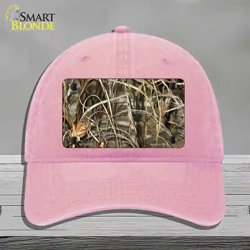 Camo Sticks Novelty License Plate Hat Unconstructed Cotton / Pink