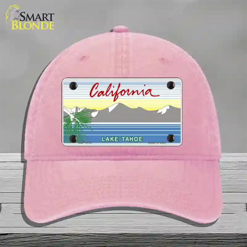 California Lake Tahoe State Blank Novelty License Plate Hat Unconstructed Cotton / Pink