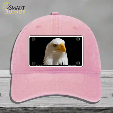 Eagle Novelty License Plate Hat Unconstructed Cotton / Pink