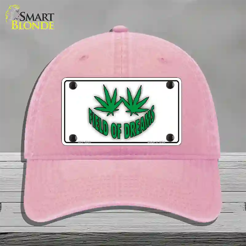 Field of Dreams Novelty License Plate Hat Unconstructed Cotton / Pink