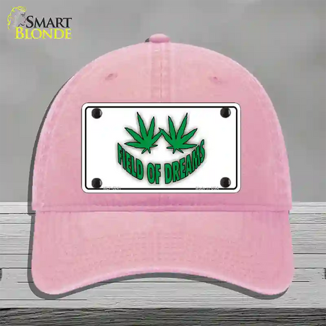 Field of Dreams Novelty License Plate Hat Unconstructed Cotton / Pink