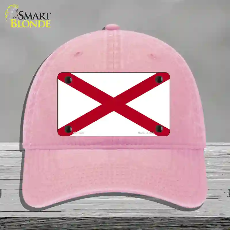 Alabama State Flag Novelty License Plate Hat Sign Unconstructed Cotton / Pink