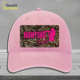 Hunting Babe Novelty License Plate Hat Unconstructed Cotton / Pink