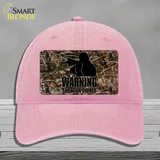 Warning Shotgun Owner Novelty License Plate Hat Unconstructed Cotton / Pink