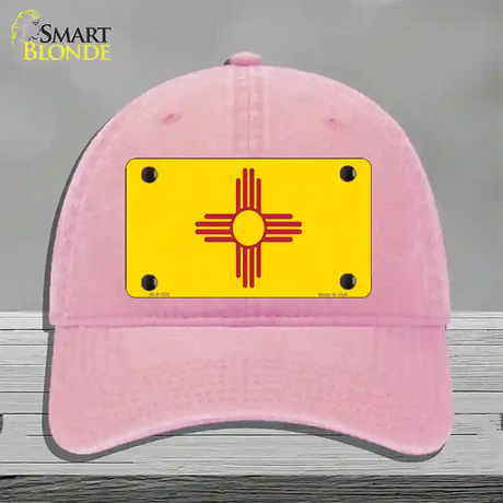 New Mexico State Flag Novelty License Plate Hat Unconstructed Cotton / Pink