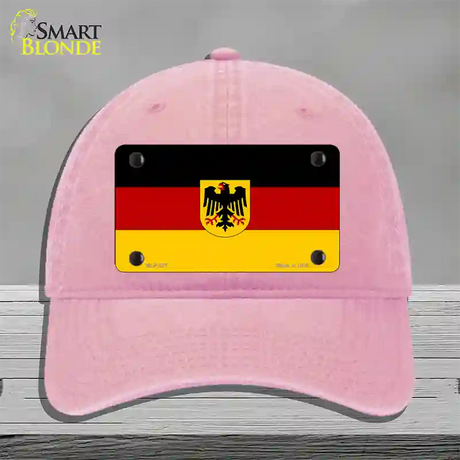 Germany State Flag Novelty License Plate Hat Unconstructed Cotton / Pink