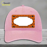 Orange Black Anchor Scallop Center Novelty License Plate Hat Unconstructed Cotton / Pink