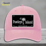 Pawleys Island Black Novelty License Plate Hat Unconstructed Cotton / Pink