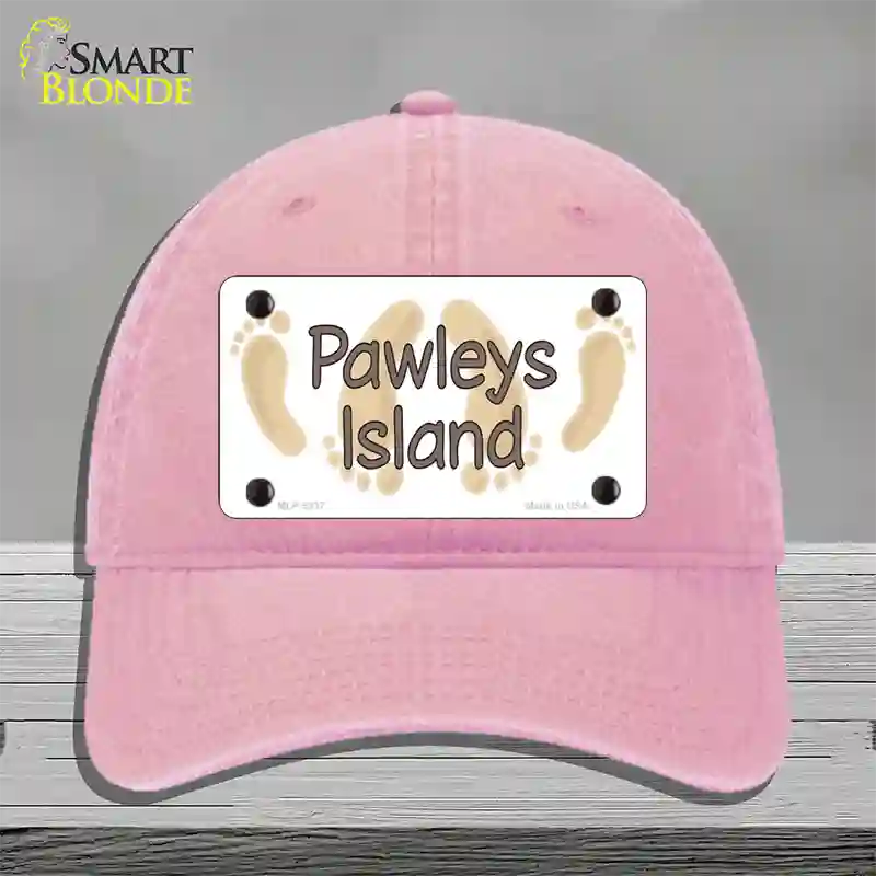 Pawleys Island Foots Novelty License Plate Hat Unconstructed Cotton / Pink