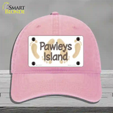 Pawleys Island Foots Novelty License Plate Hat Unconstructed Cotton / Pink