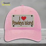 Love Pawleys Island Novelty License Plate Hat Unconstructed Cotton / Pink