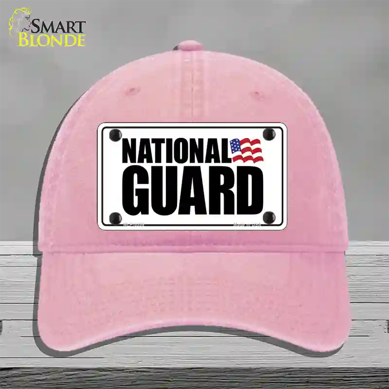 National Guard Novelty License Plate Hat Unconstructed Cotton / Pink